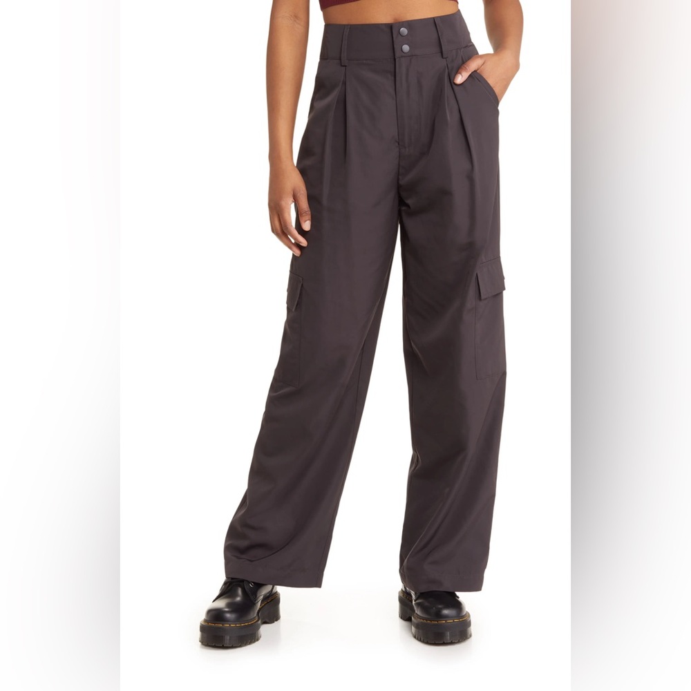 BP Wide Leg Cargo Pants in Grey Phantom